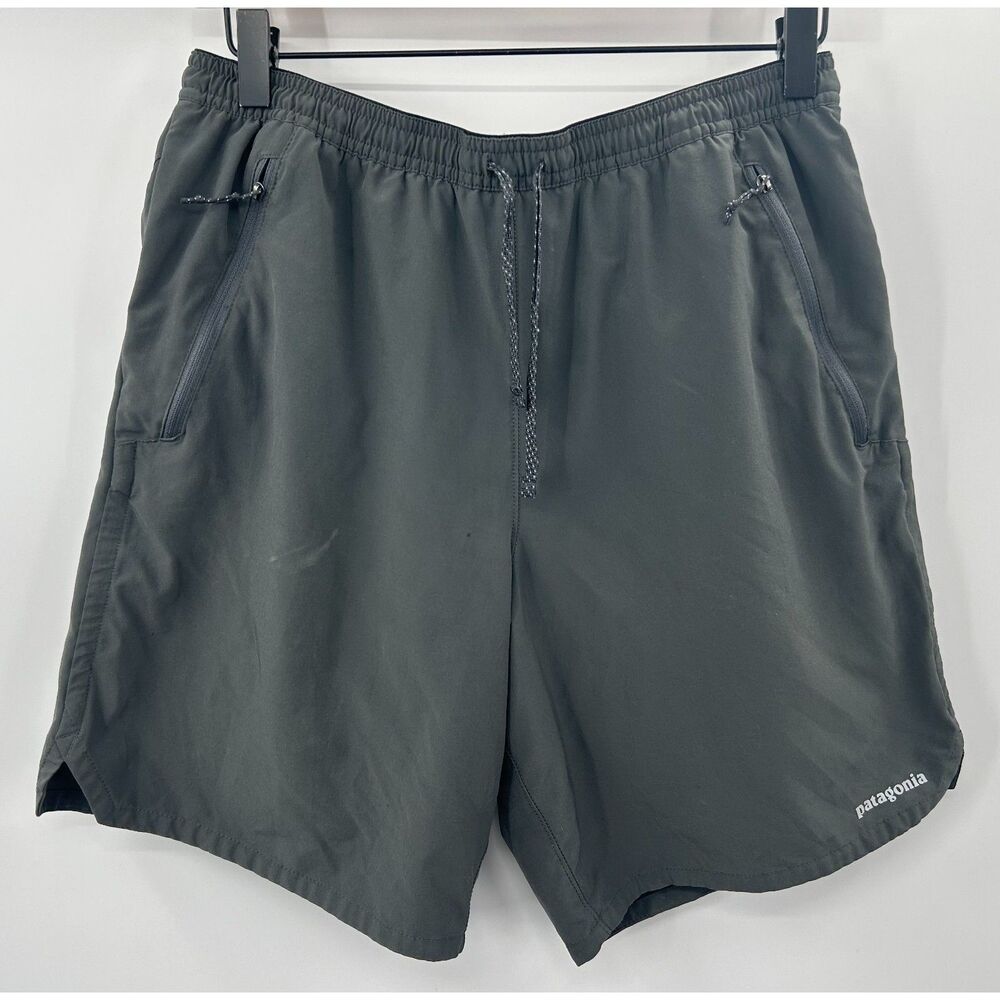 Patagonia Men's Nine Trails 8" Lined Running Shorts Forge Grey M